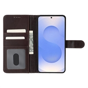 Samsung Galaxy S25+ MyTPhone CardMate Nahkainen lompakkokotelo - Tummanruskea