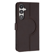 Samsung Galaxy S25+ MyTPhone CardMate Nahkainen lompakkokotelo - Tummanruskea