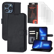 iPhone 13 Pro Max/12 Pro Max MyTPhone CardMate Nahkainen lompakkokotelo