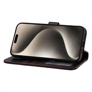iPhone 15 Plus/14 Plus MyTPhone CardMate Nahkainen lompakkokotelo - Tummanruskea