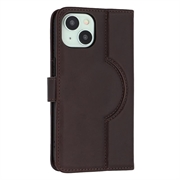 iPhone 15 Plus/14 Plus MyTPhone CardMate Nahkainen lompakkokotelo - Tummanruskea