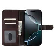 iPhone 16 Pro MyTPhone CardMate Nahkainen lompakkokotelo - Tummanruskea
