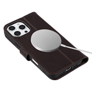 iPhone 16 Pro MyTPhone CardMate Nahkainen lompakkokotelo - Tummanruskea