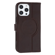 iPhone 16 Pro MyTPhone CardMate Nahkainen lompakkokotelo - Tummanruskea