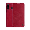 Nillkin Qin Series Samsung Galaxy A21 Läppäkotelo - Punainen