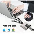 NK-1056S 3-in-1 Ethernet-sovitin - USB-C, USB-A ja Lightning - 10cm