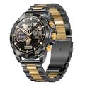 NX1 Pro Luxury Metal Business Smart Watch Terveysseuranta Bluetooth soittaminen Vedenpitävä urheilukello - Kulta