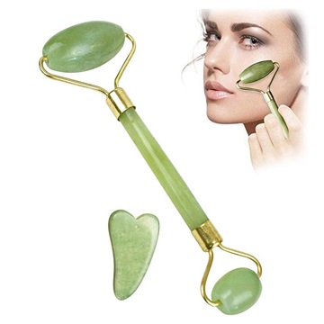 Luonnollinen Jade Hierontarulla Gua Sha - Kasvokaapimella