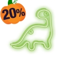 Neolia Neon koristevalo - Dinosaurus - Vihreä