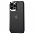iPhone 12/12 Pro Hybridikotelo piilotetulla potkukiinnikkeellä - musta / läpinäkyvä