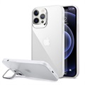 iPhone 12/12 Pro Hybrid Case with Hidden Kickstand - White / Transparent