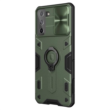 Nillkin CamShield Armor Samsung Galaxy S21+ 5G Hybridikotelo - Armeijanvihreä