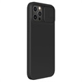 Nillkin CamShield Silky iPhone 12/12 Pro Silikonikotelo - Musta