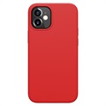 Nillkin Flex Pure iPhone 12 mini Liquid Silikoni Suojakuori - Punainen