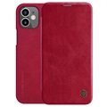 Nillkin Qin iPhone 12 mini Läppäkotelo - Punainen