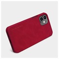 Nillkin Qin iPhone 12 mini Lompakkokotelo - Punainen