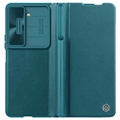 Samsung Galaxy Z Fold5 Nillkin Qin Pro Lompakkokotelo - Vihreä