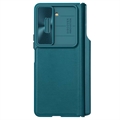 Samsung Galaxy Z Fold5 Nillkin Qin Pro Lompakkokotelo - Vihreä