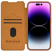 Nillkin Qin Pro iPhone 15 Pro Lompakkokotelo - Ruskea