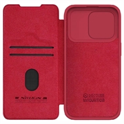 iPhone 15 Pro Max Nillkin Qin Pro Lompakkokotelo - Punainen