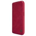 Nillkin Qin Pro iPhone 15 Pro Lompakkokotelo - Punainen