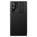 Nillkin Qin Pro Samsung Galaxy S22 Ultra 5G Lompakkokotelo - Musta