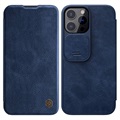 Nillkin Qin Pro Series iPhone 13 Pro Max Läppäkotelo - Sininen