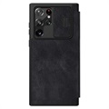 Nillkin Qin Series Samsung Galaxy S22 Ultra 5G Lompakkokotelo - Musta