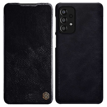 Nillkin Qin Sarja Samsung Galaxy A13 Läppäkotelo - Musta