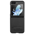 Samsung Galaxy Z Flip5 Nillkin Qin Series Hybridikotelo - Musta
