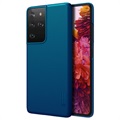 Nillkin Super Frosted Shield Samsung Galaxy S21 Ultra 5G Suojakotelo - Sininen