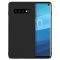 Nillkin Synthetic Hiilikuitu Samsung Galaxy S10 Suojakotelo - Musta