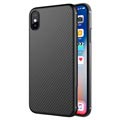 iPhone X Nillkin Synthetic Hiilikuitu Suojakotelo - Musta