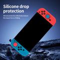 Nintendo Switch -ohjaimen silikonikotelo, jossa on peukalokahvan suojukset - punainen / sininen