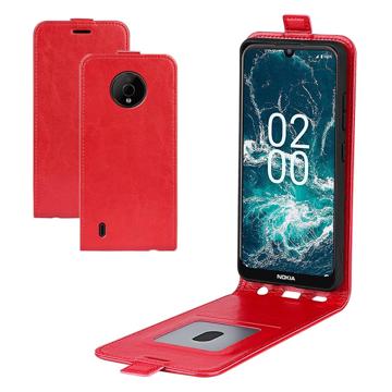 Nokia C200 Pystymallinen Lompakkokotelo Korttilokerolla - Punainen