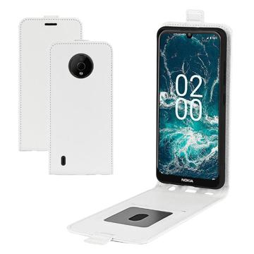 Nokia C200 Pystymallinen Lompakkokotelo Korttilokerolla - Valkoinen
