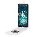Nokia C200 Pystymallinen Lompakkokotelo Korttilokerolla - Valkoinen