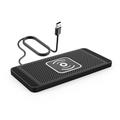 Luistamaton silikoninen langaton autolaturi 15W - USB-A - musta