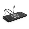 Luistamaton silikoninen langaton autolaturi 15W - USB-C - musta