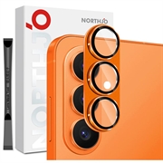 Samsung Galaxy S26+ Northjo Täydellinen suojaus Matta metalli ja karkaistu lasi kameran objektiivin suojus - Oranssi