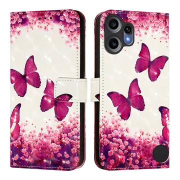 Nothing CMF Phone 2 Pro Wonder Series Lompakkokotelo - Ruusunperhoset