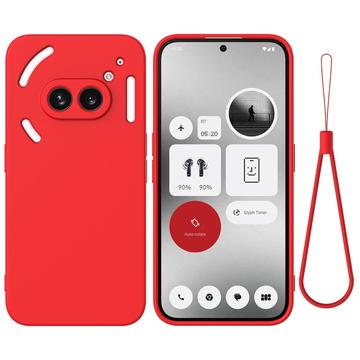 Nothing Phone (2a) Nestemäinen Silikoni Suojakuori - Punainen