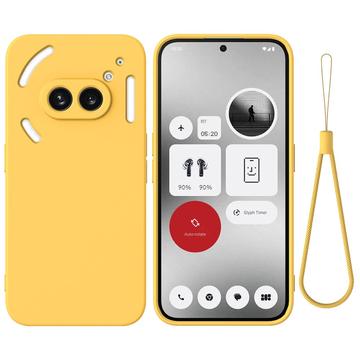 Nothing Phone (2a) Nestemäinen Silikoni Suojakuori - Keltainen