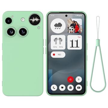 Nothing Phone (3) Nestemäinen silikonikotelo käsihihnalla