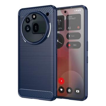 Nothing Phone (3a) Pro Harjattu TPU Suojakuori - Hiilikuitu