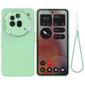 Nothing Phone (3a) Pro Nestemäinen silikonikotelo käsihihnalla - vihreä