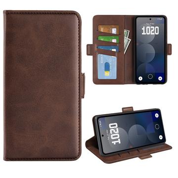 Nothing Phone (3a) Pro lompakko kotelo magneettisuljin - vasikka tekstuuri - ruskea