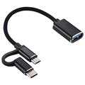 Goobay USB 3.0 - MicroUSB ja USB-C T-sovitin - Valkoinen