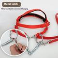Nylon ratsastusteline johtoköydellä - 1.3m - punainen