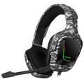 ONIKUMA K20 Camouflage-pelikuulokkeet PS4-kuulokkeet mikrofonilla/led-valolla - tummanharmaa
